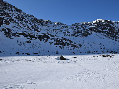 ... und steuern auf das Steilstück zur Marteller Hütte zu.