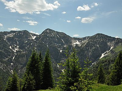 Zotenjoch  (1881 m) Demeljoch (1924 m) und Dürrenberg (1835 m)