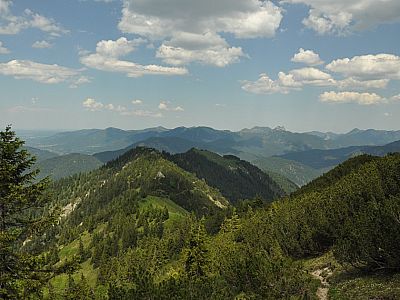 Blick zurück auf den Aufstiegsweg