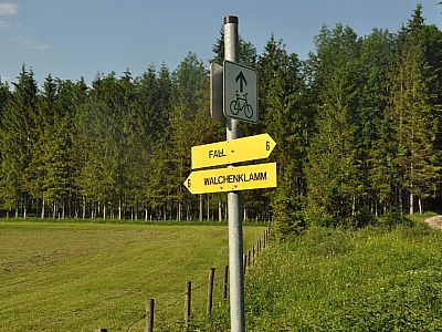 Wir folgen dem Wegweiser zur Walchenklamm