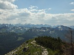 Im Südwesten der Gipfelblick zum Karwendelgebirge