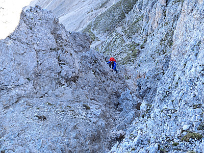 Der Blick in die Rinne von oben