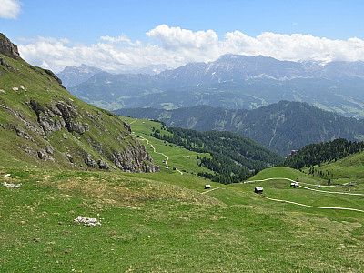 Der Blick nach Osten auf die Fanesgruppe