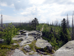 Der Ausblick vom Bayerischen Plöckenstein nach Osten