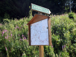 Der Dreisesselberg ist bereits mit 3,4 Km angeschrieben