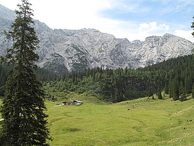 Blick zur Wettersteinalm