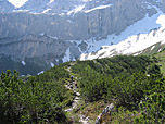 Weg hinterhalb der Lindauer Hütte