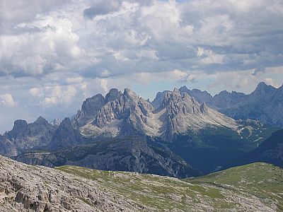 Blick zur Cadini-Gruppe