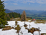 Noch oberhalb der Oberen Schwarzenbachalm biegen wir links ab...