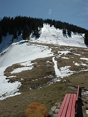 Vom Sattel noch ein kleiner Anstieg ...