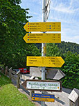 Wegweiser am Ausgangspunkt in Birkenstein