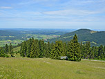Blick vorbei am Schwarzenberg ins Leitzachtal