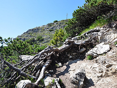 Das Gipfelkreuz ist in Sicht
