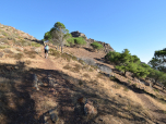 Wir steigen zu den Felsen nach Norden auf