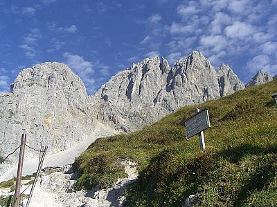 Abzweig zur Ellmauer Halt