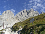 Abzweig zur Ellmauer Halt