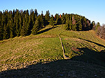 Abstieg in den Sattel zwischen Schwarzenberg und Erlbergkopf