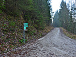 An dieser Verzweigung wählen wir den linken (oberen) Weg