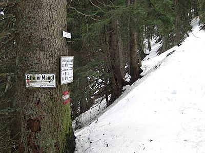Abzweig zum Ettaler Manndl