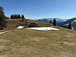 Blick über die Huberalm zum Kaisergebirge