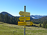 Nun biegen wir links ab Richtung Feichteckalm