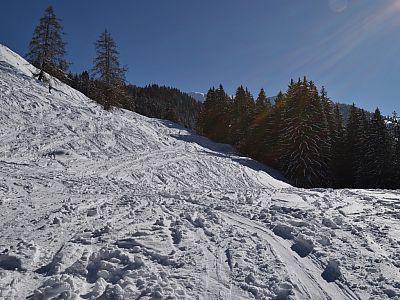 In einem Bogen geht es weiter zur Prädasten Hochalm