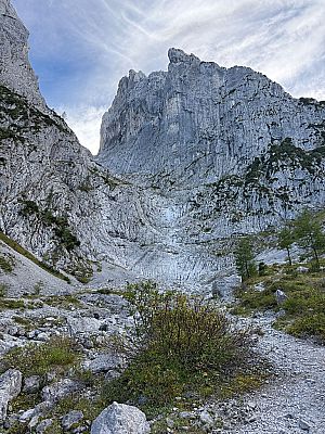 Blick hinauf zur Steinernen Rinne