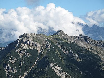 Blick zum Gipfel des Kramer