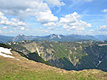 Blick zu Hörndlwand, Dürrnbachhorn und Sonntagshorn