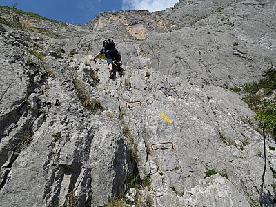 ... klettertechnisch bleiben wir aber ...