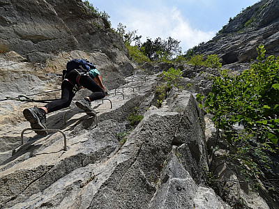 Drahtbügel entschärfen den Aufstieg