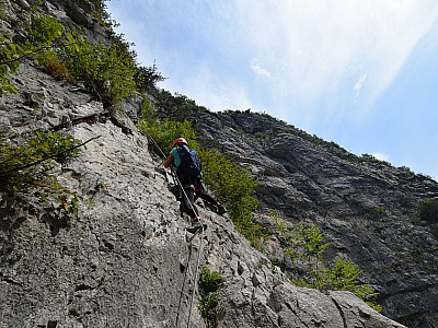 Nicht mehr ganz so steil steigen wir weiter auf (B/C)