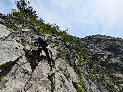 Erneut steigen wir durch C-Gelände auf