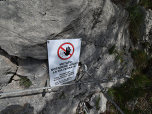 Der Klettersteig darf nur zum Aufstieg genutzt werden!