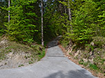 Hier zweigt vom Kreithweg der Weg zum Höhlensteinhaus ab