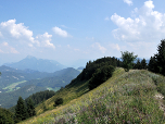 Der Ausblick nach Osten, Links der Schafberg am Wolfgangsee