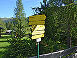 Wegweiser an der Filzmoosalm