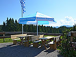 Die Terrasse der Aueralm...