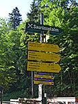 Wegweiser an der Söllbachklause