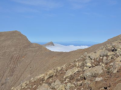 Im Dunst ist Gran Canaria zu erkennen