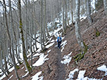 In Serpentinen wandern wir hinauf...
