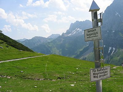 Abzweigung Richtung Gamsjoch