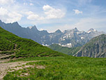 Blick auf die Karwendel-Hauptkette