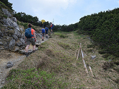 ... den Sattel zwischen Zwiesel und Gamsknogel erreicht.