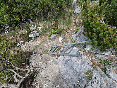 Über eine Stahlleiter ... 