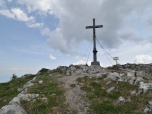 Ein letzter Blick zum Gipfelkreuz ...