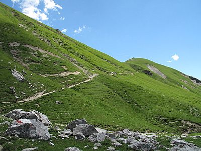Der Weg zum Scharnitzjoch...