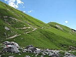 Der Weg zum Scharnitzjoch...