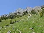 Die Felsen der Geherenspitze rücken näher