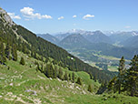 Blick hinunter zur Gehrenalpe